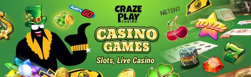 crazeplay provides different gambling games like slot machines, ألعاب الكازينو في الوقت الحقيقي مثل لعبة ورق, القمار وشعار الروليت