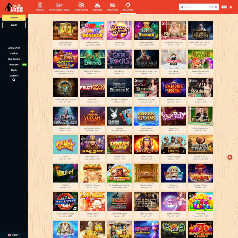 fortunate Luke Casino screenshot 2