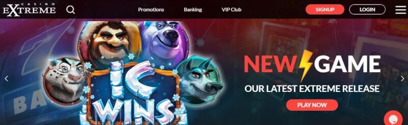 casino extreme casino website offers campaigns, banking options and vip club-logo
