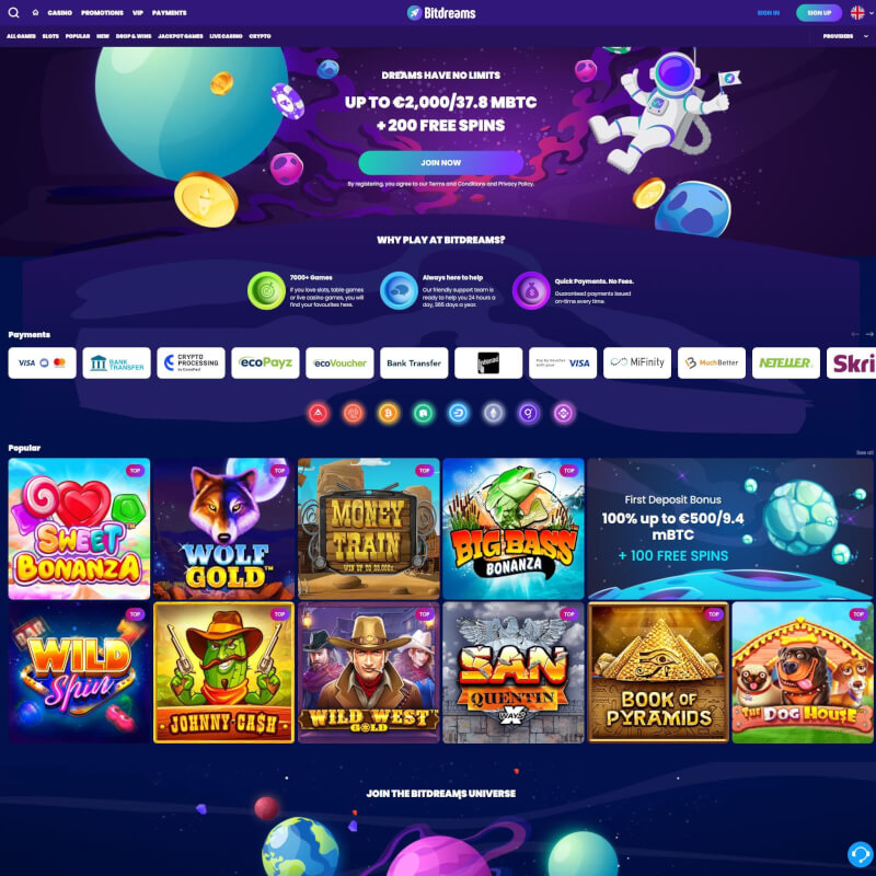 Bitdreams Casino screenshot 1