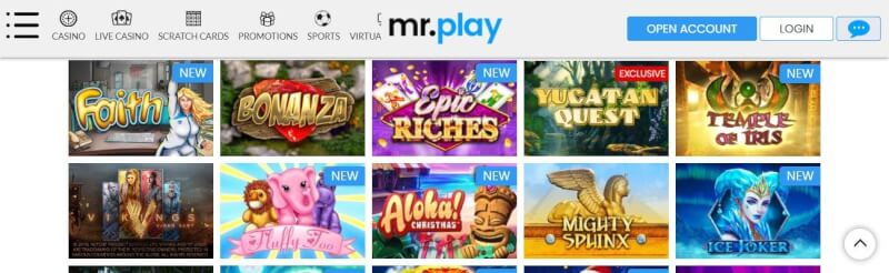 mr play website provides casino games, الإيداع الأول الإضافي وعروض شعار العلامة التجارية الجديدة للاعبين
