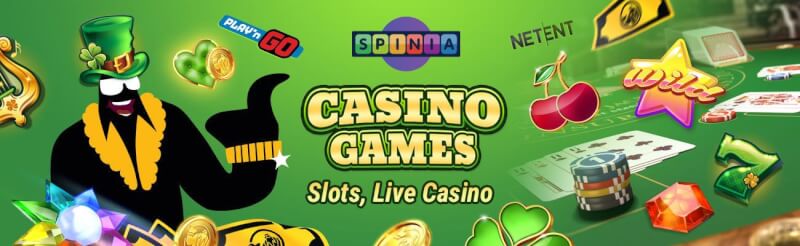 spinia offers various gambling games like slots, ألعاب الكازينو الحية مثل لعبة ورق, القمار وشعار الروليت