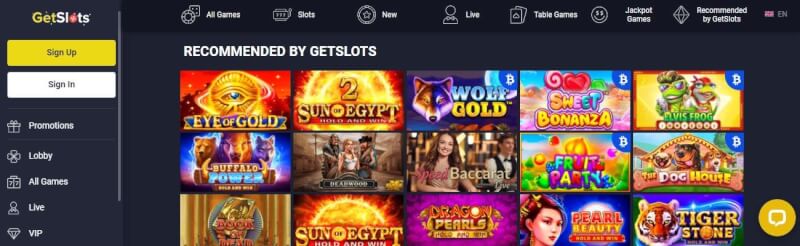 getslots website provides casino games, الإيداع الأول الإضافي والترقيات لشعار اللاعبين الجدد
