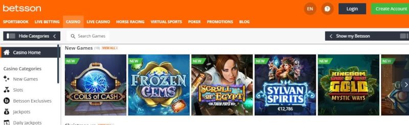 betsson casino website offers casino games and promotions for new players-logo