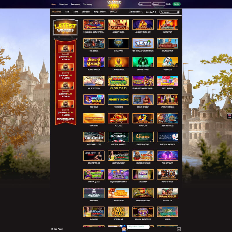 Kingswin Casino screenshot 2