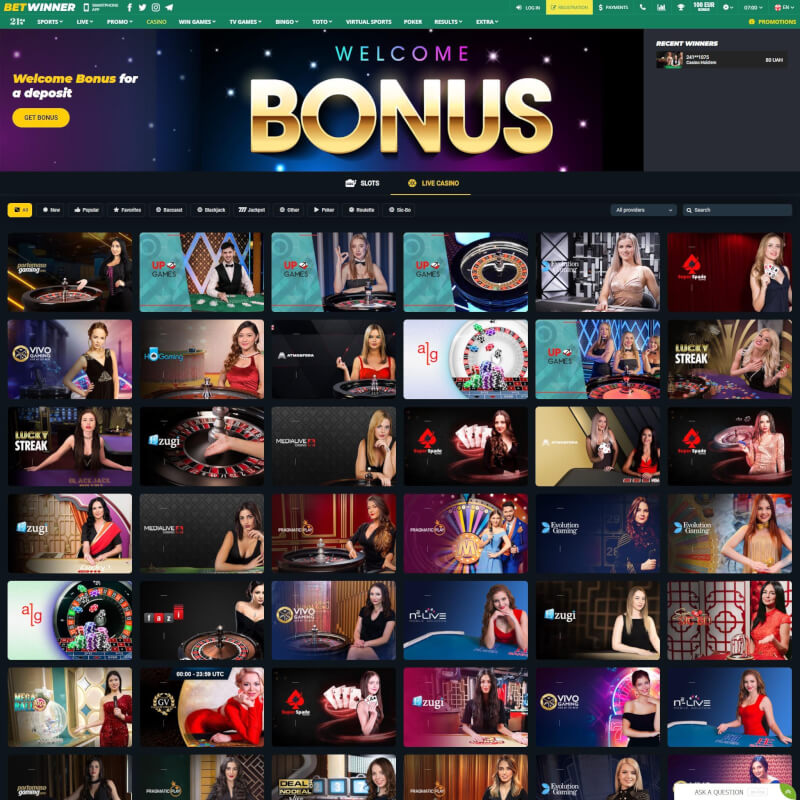 Betwinner Casino screenshot 1
