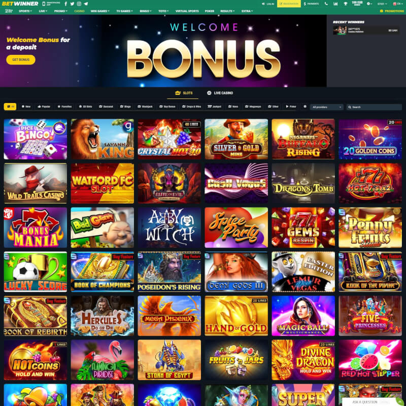 Betwinner Casino screenshot 2