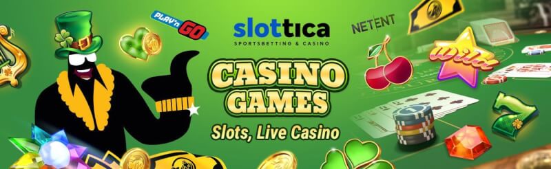 slottica offers different casino games like slots, ألعاب الكازينو في الوقت الحقيقي مثل لعبة ورق, القمار وشعار الروليت