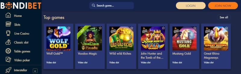 bondibet homepage offers gambling games, مكافأة الإيداع الأول والعروض الترويجية لشعار اللاعبين الجدد