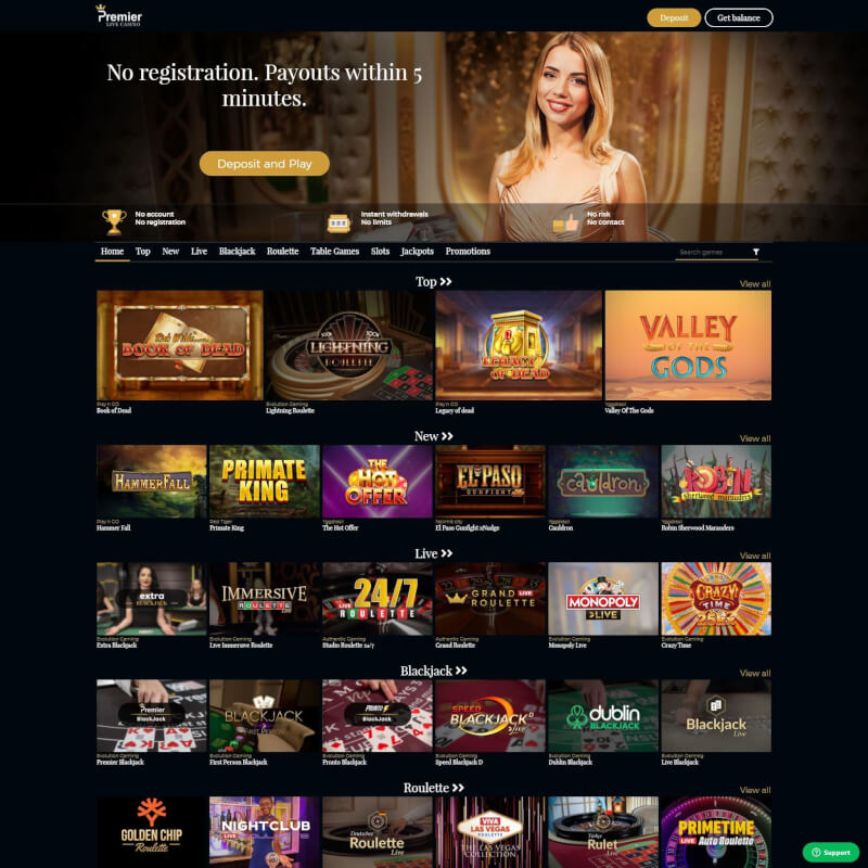 Premier Live Casino screenshot 1