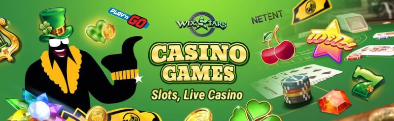 wixstars offers different casino games like slot machines, ألعاب المقامرة في الوقت الفعلي مثل لعبة ورق, القمار وشعار الروليت