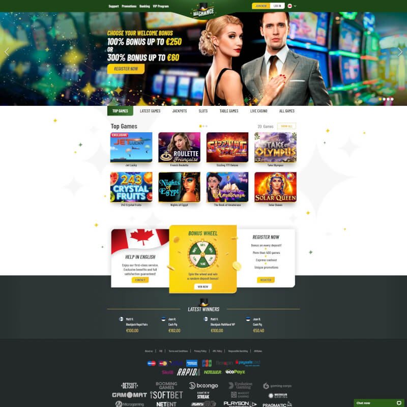 Machance casino screenshot 1