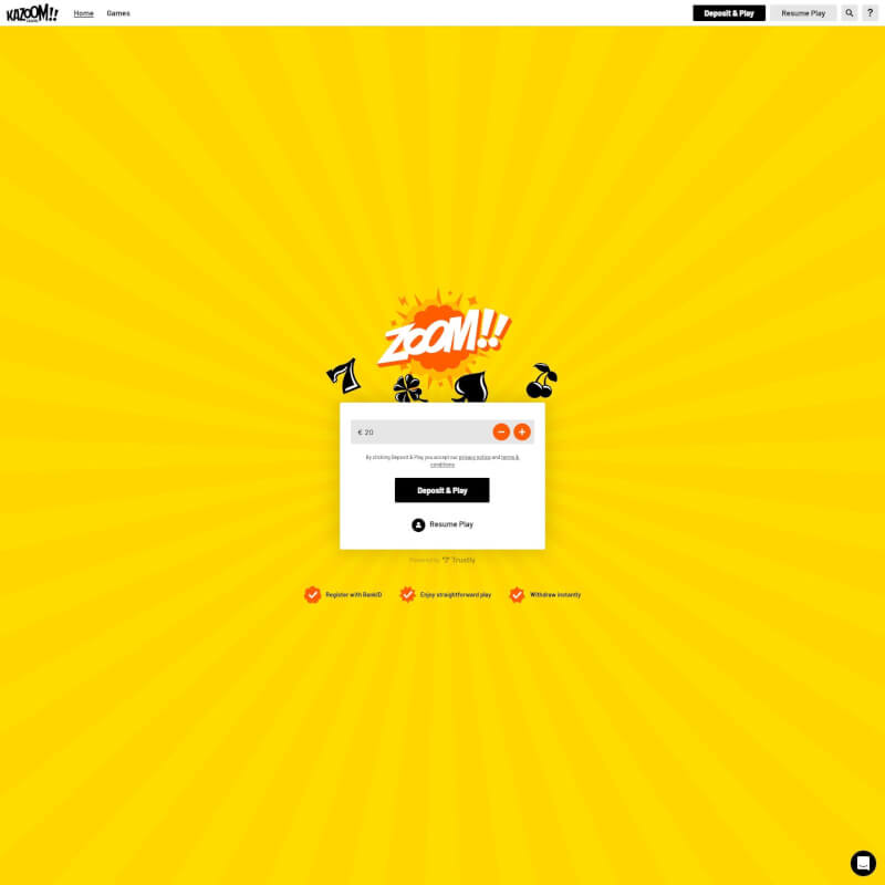 Kazoom Casino screenshot 1