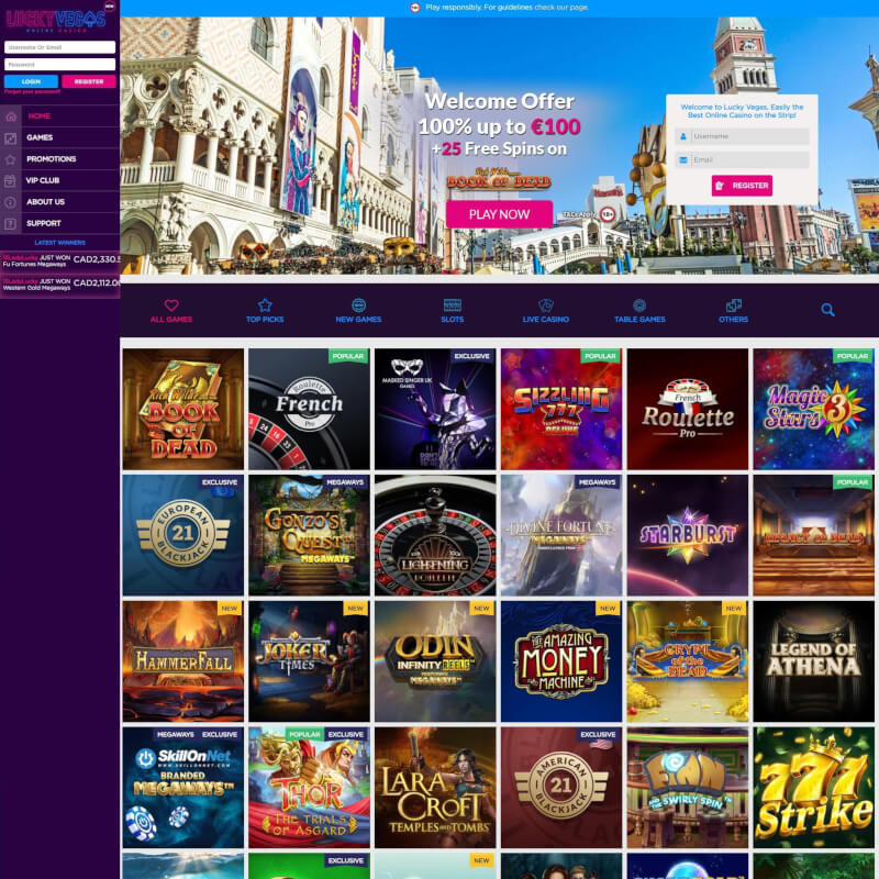 Lucky Vegas Casino screenshot 1