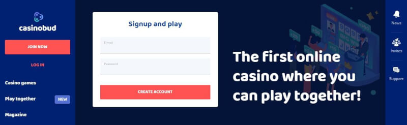 casinobud pay n play homepage provides gambling games, مكافأة الإيداع الأول وحملات شعار اللاعبين الجدد