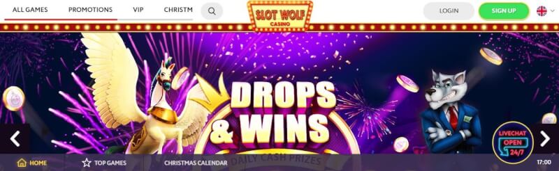 slotwolf website provides casino games and promotions for new players-logo