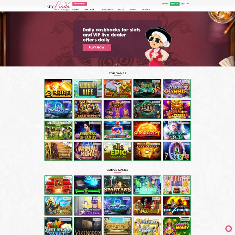 LadyLinda Casino screenshot 1