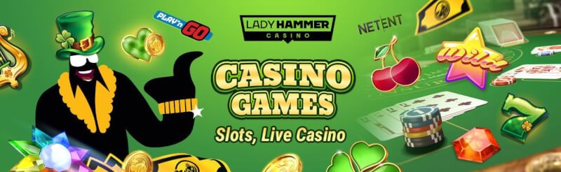 ladyhammer casino provides numerous casino games like slots, ألعاب الكازينو في الوقت الحقيقي مثل لعبة ورق, القمار وشعار الروليت