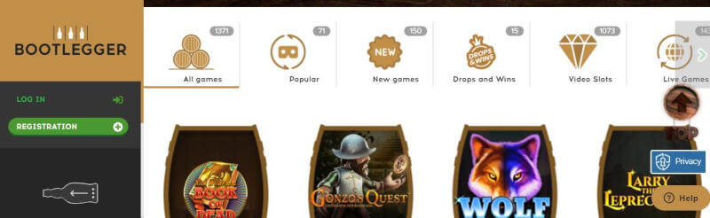 bootlegger website offers casino games, مكافأة الإيداع الأولى والعروض الترويجية لشعار اللاعبين الجدد