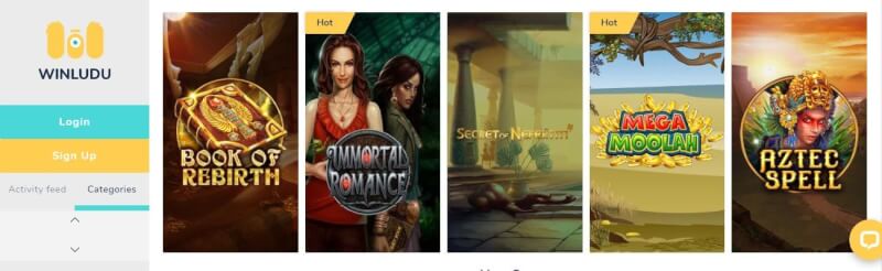 winludu casino homepage offers gambling games, الإيداع الأول الإضافي وحملات شعار اللاعبين الجدد