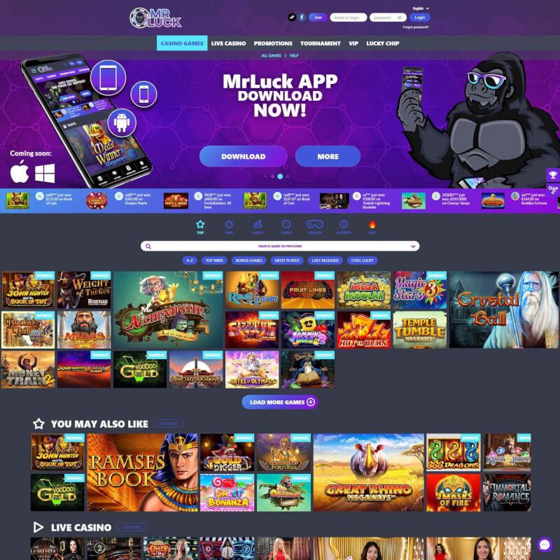 MrLuck Casino screenshot 1