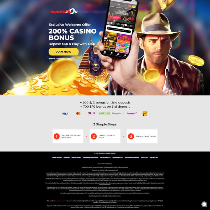 Winnerzon Casino screenshot 1