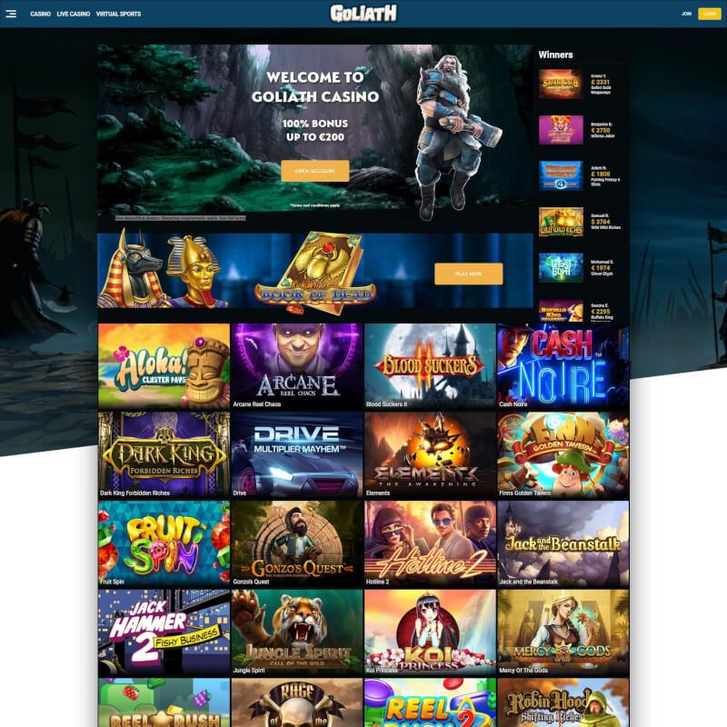 Goliath Casino screenshot 1