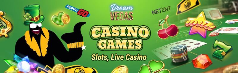 dream vegas casino offers various casino games like slot machines, ألعاب الكازينو الحية مثل لعبة ورق, القمار وشعار الروليت