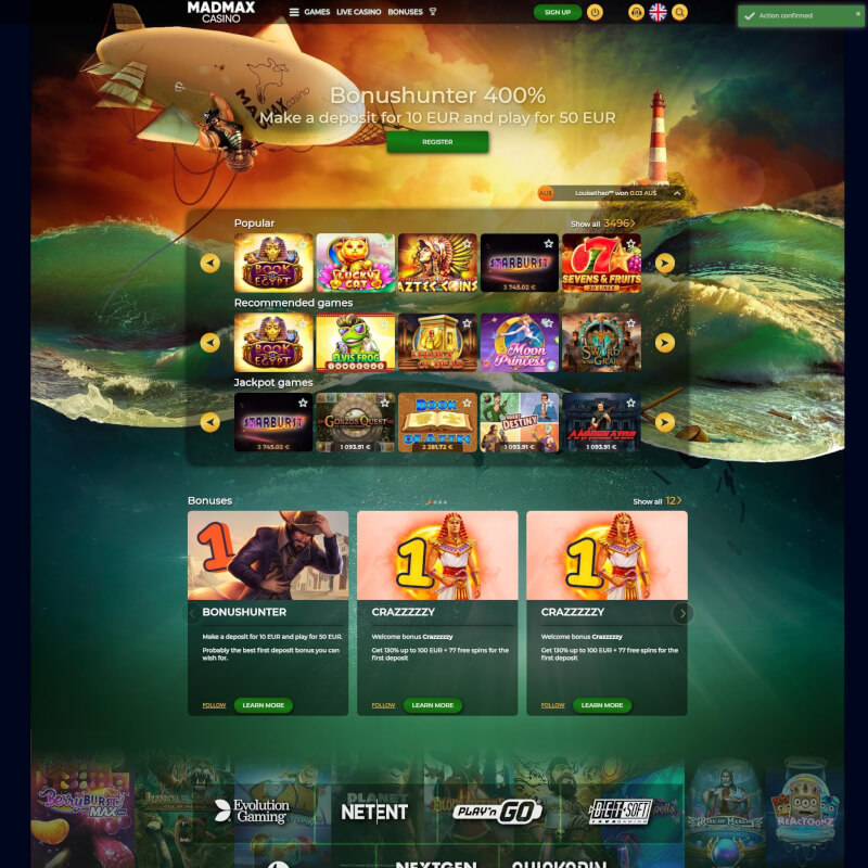 MadMax Casino screenshot 1