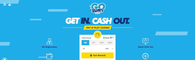 Goslotty pay letter play casino lobby, make a fast deposit with Trustly-logo