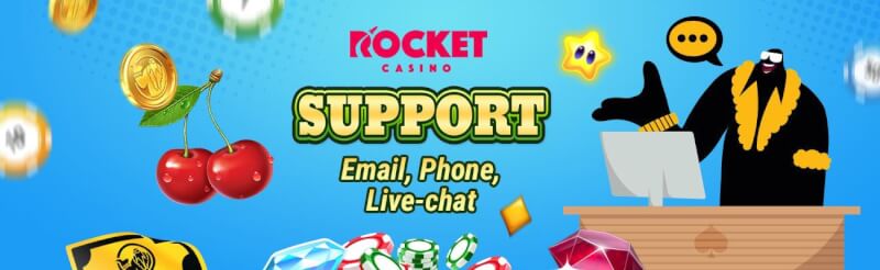 rocket casino help options review-logo