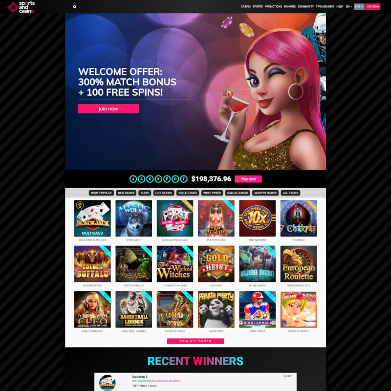SportsandCasino.com screenshot 1