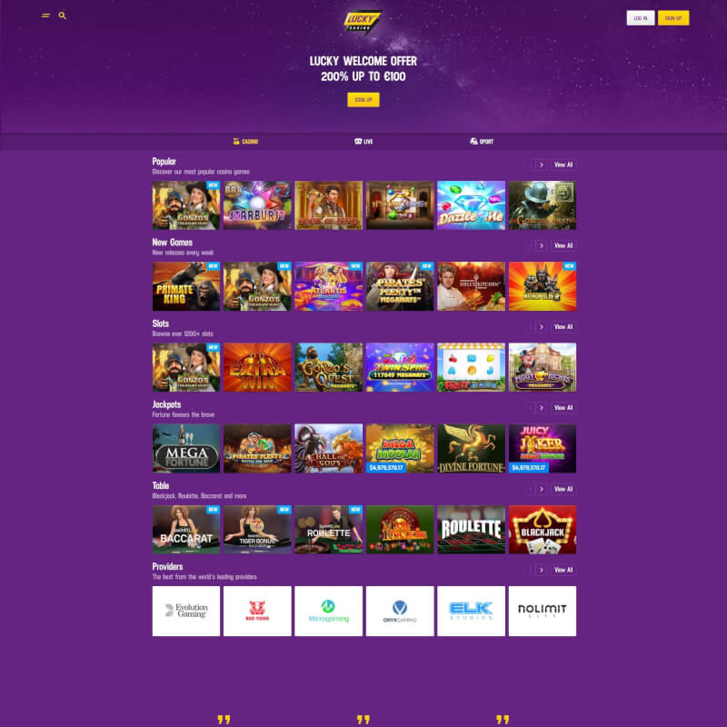 Lucky Casino screenshot 1