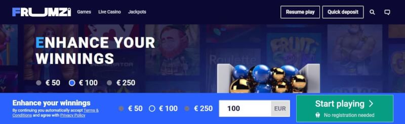 frumzi pay n play casino homepage offers gambling games, الإيداع الأول الإضافي وعروض شعار اللاعبين الجدد
