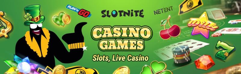 slotnite provides different gambling games like slot machines, ألعاب الكازينو في الوقت الحقيقي مثل لعبة ورق, القمار وشعار الروليت