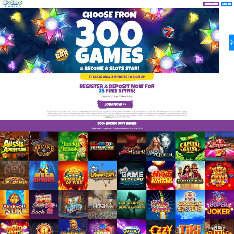 Kozmo Casino screenshot 1