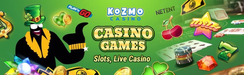 kozmo casino offers different casino games like slot machines, ألعاب المقامرة في الوقت الفعلي مثل لعبة ورق, القمار وشعار الروليت