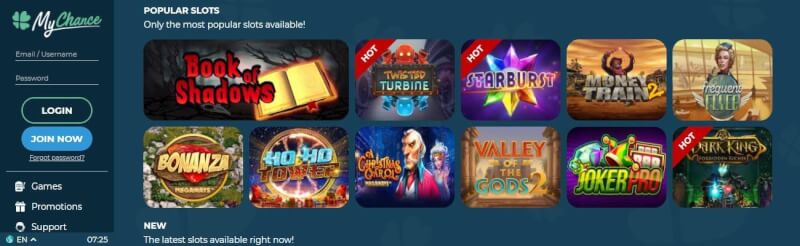 mychance casino homepage offers casino games, الإيداع الأول الإضافي وعروض شعار العلامة التجارية الجديدة للاعبين