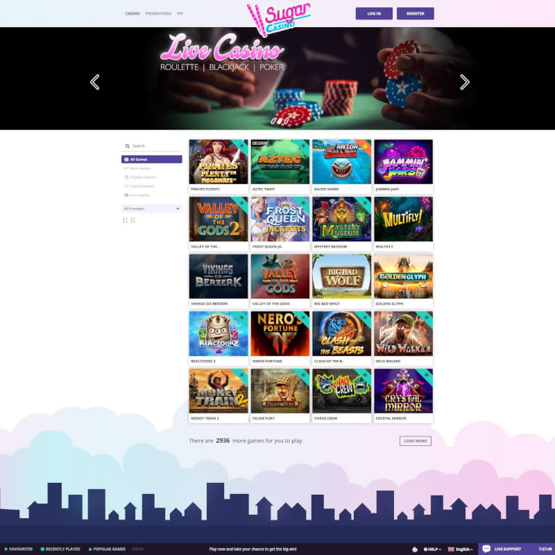 Sugar Casino screenshot 1