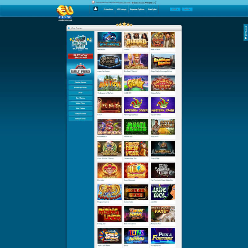 EU Casino screenshot 2