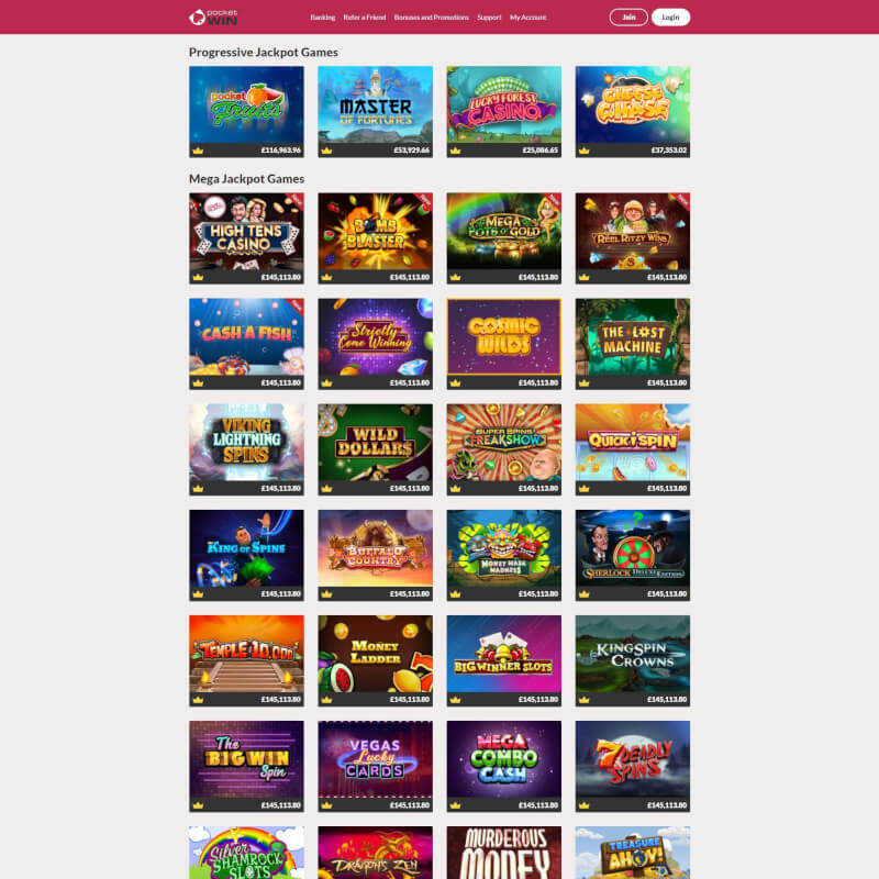 PocketWin Casino screenshot 2