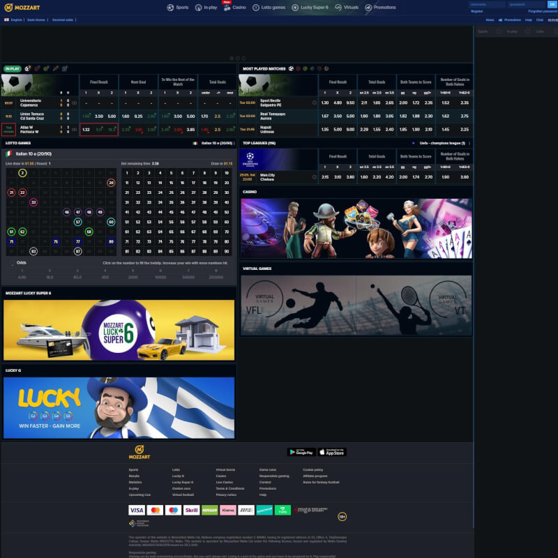 Mozzart Casino screenshot 1