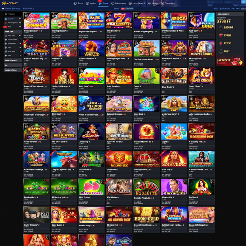 Mozzart Casino screenshot 2