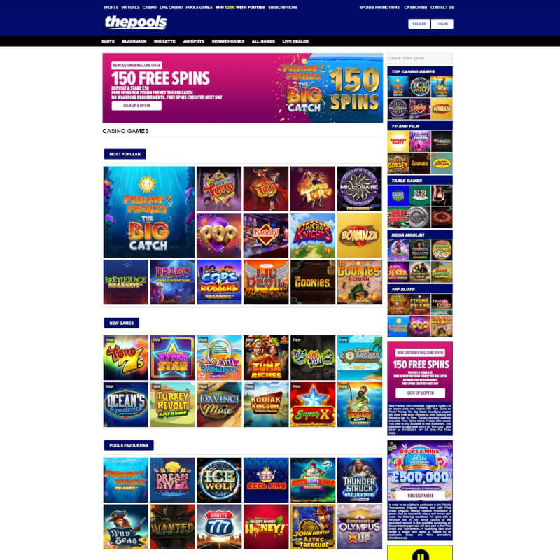 The Pools Casino screenshot 1