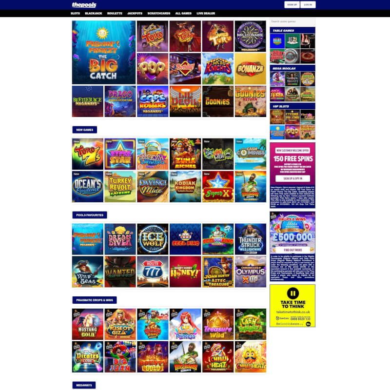 The Pools Casino screenshot 2