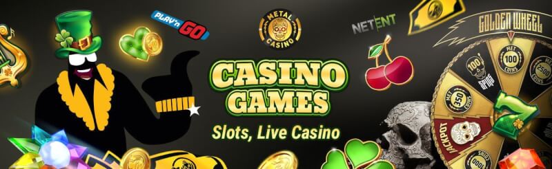 metal casino provides various gambling games like slot machines, ألعاب المقامرة الحية مثل لعبة ورق, القمار وشعار الروليت