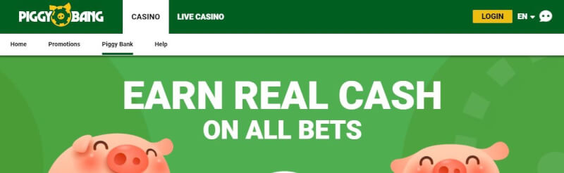 piggy bang homepage offers casino games, الإيداع الأول الإضافي وحملات الشعار الجديد للاعبين