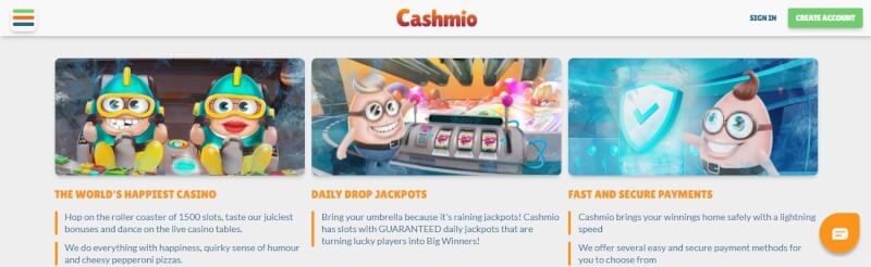 cashmio website offers casino games, very first deposit extra and campaigns for new players-logo