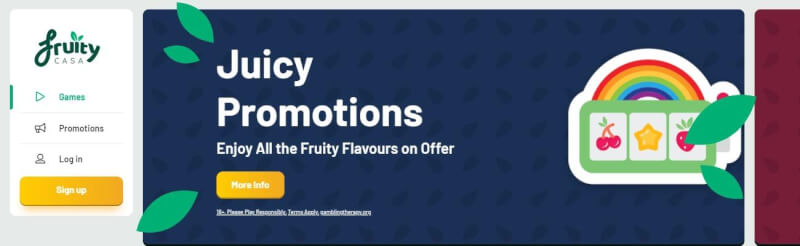 fruity casa website offers casino games, الإيداع الأول الإضافي وحملات شعار اللاعبين الجدد
