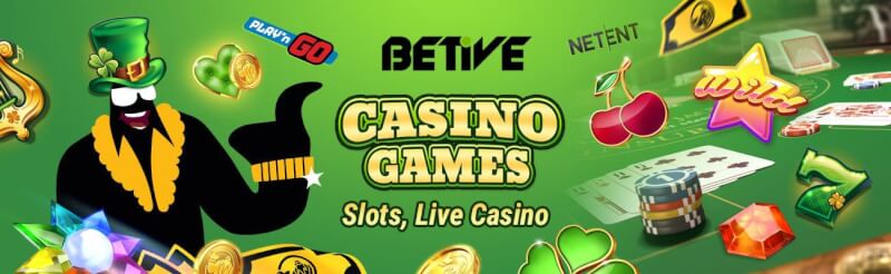 betive offers numerous gambling games like slots, ألعاب الكازينو الحية مثل لعبة ورق, القمار وشعار الروليت